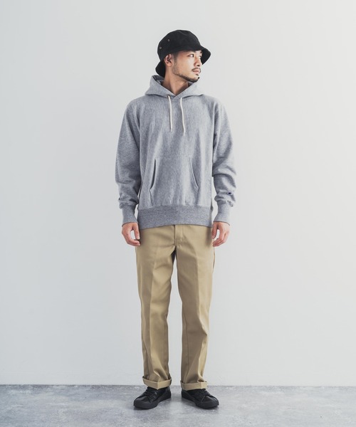 Champion(チャンピオン)の「Champion チャンピオン リバースウィーブ 裏起毛フーディー プルオーバーパーカー L.W.D RW Pullover Hooded Sweatshirt C3-N190(パーカー・メンズ・グレー/ブラック・M/L/XL)」の20枚目の写真