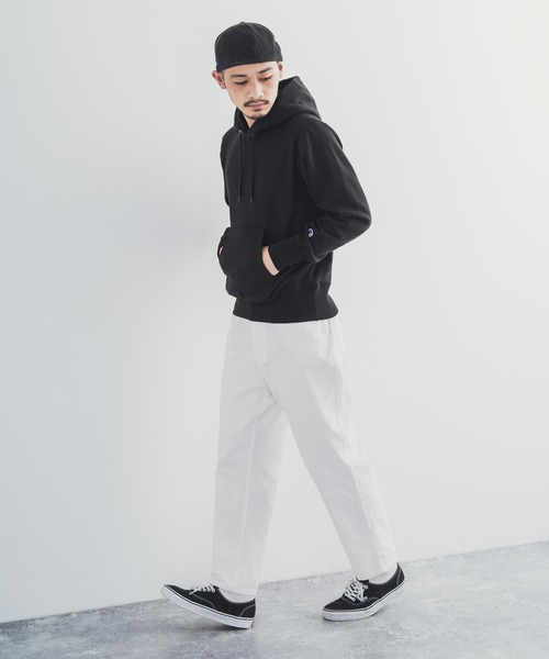 Champion(チャンピオン)の「Champion チャンピオン リバースウィーブ 裏起毛フーディー プルオーバーパーカー L.W.D RW Pullover Hooded Sweatshirt C3-N190(パーカー・メンズ・グレー/ブラック・M/L/XL)」の14枚目の写真