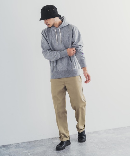 Champion(チャンピオン)の「Champion チャンピオン リバースウィーブ 裏起毛フーディー プルオーバーパーカー L.W.D RW Pullover Hooded Sweatshirt C3-N190(パーカー・メンズ・グレー/ブラック・M/L/XL)」の19枚目の写真