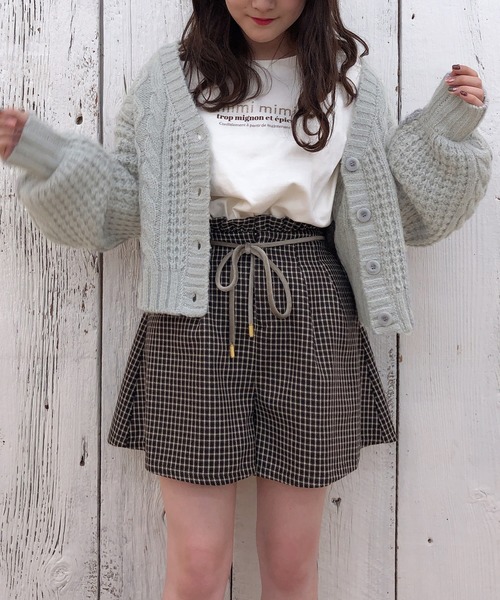 one after another NICE CLAUP（ワンアフターアナザーナイスクラップ）の「【WEB限定】ケーブルカーディガン（カーディガン/ボレロ・レディース・アイボリー/グレー/ブラウン/ベージュ・FREE）」の19枚目の写真