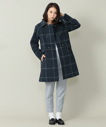 ELFORBR | シャギーチェックダブルブレストコート(その他アウター)