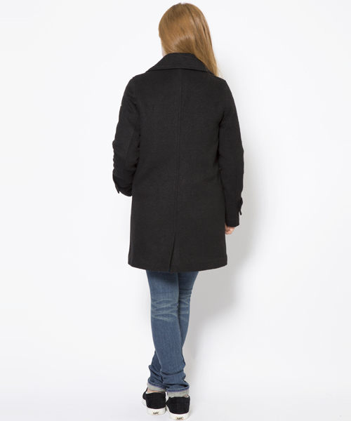 X-girl(エックスガール)の「LONG PEA COAT(ピーコート・レディース・ブラック/レッド/ネイビー・1/2)」の5枚目の写真