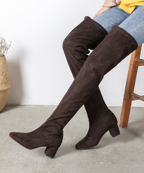 セール ストレッチ素材 スエードロングニーハイブーツ ブーツ Shoes In Closet シューズインクロゼット のファッション通販 Zozotown