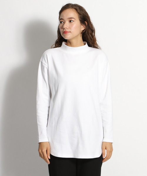 niko and...(ニコアンド)の「やわらかスムースチュニックプルオーバー(Tシャツ/カットソー・レディース・モカ/オフホワイト/ライトグリーン/ブラック/ベージュ・MEDIUM/LARGE)」の10枚目の写真