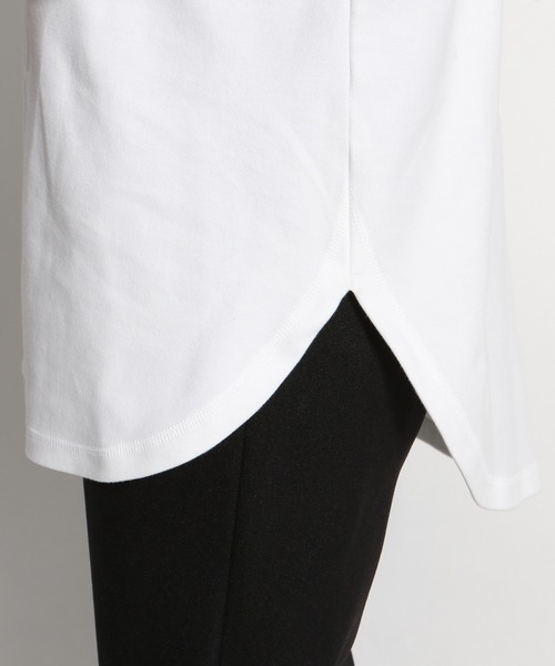 niko and...(ニコアンド)の「やわらかスムースチュニックプルオーバー(Tシャツ/カットソー・レディース・モカ/オフホワイト/ライトグリーン/ブラック/ベージュ・MEDIUM/LARGE)」の12枚目の写真