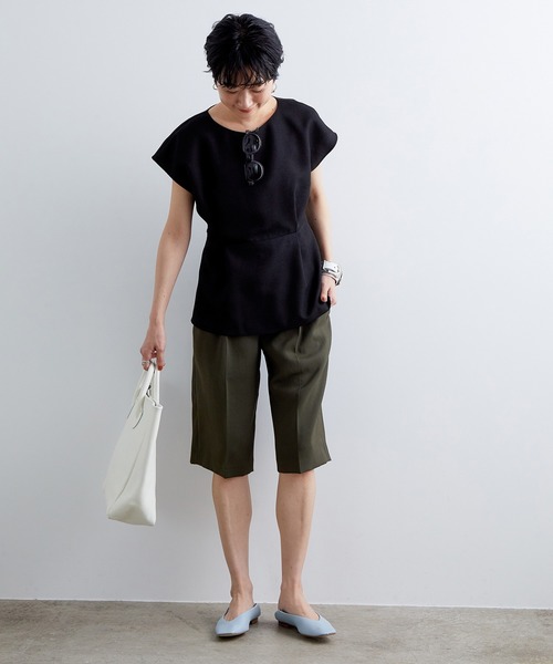 ADAM ET ROPE' FEMME 【逸品】ジャガードペプラムブラウス ADAM ET ROPÉ FEMME(アダム エ ロペ ファム) / 【逸品