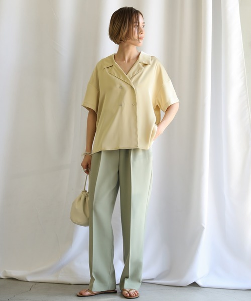 select MOCA(セレクトモカ)の「センタータックパンツ(その他パンツ・レディース・ネイビー/ミント・SMALL/MEDIUM)」の5枚目の写真