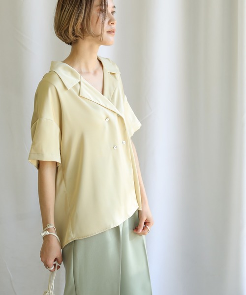 select MOCA(セレクトモカ)の「センタータックパンツ(その他パンツ・レディース・ネイビー/ミント・SMALL/MEDIUM)」の3枚目の写真