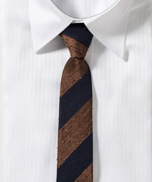 TETE HOMME（テットオム）の「シャンタン ストライプ / ソリッドネクタイ（ネクタイ・メンズ・ブラウン/ネイビー/グレー/ブラウン系その他/ホワイト系その他/グレー系その他/レッド系その他/ブルー系その他2/ブルー系その他/ブルー系その他3/グレー系その他2・FREE）」の6枚目の写真