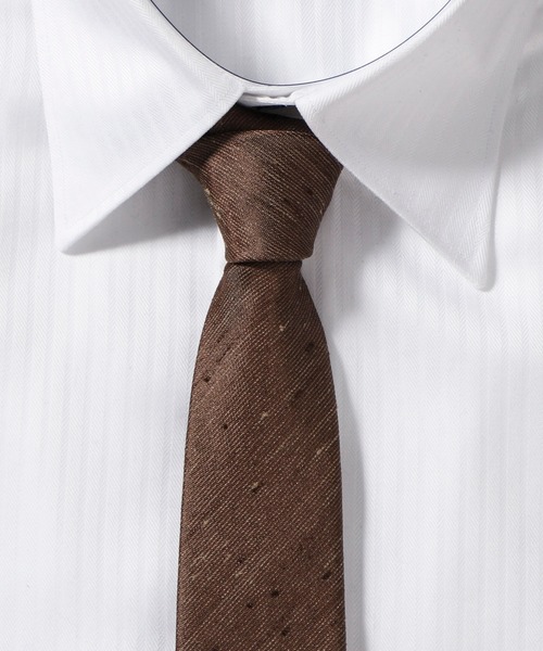 TETE HOMME（テットオム）の「シャンタン ストライプ / ソリッドネクタイ（ネクタイ・メンズ・ブラウン/ネイビー/グレー/ブラウン系その他/ホワイト系その他/グレー系その他/レッド系その他/ブルー系その他2/ブルー系その他/ブルー系その他3/グレー系その他2・FREE）」の5枚目の写真