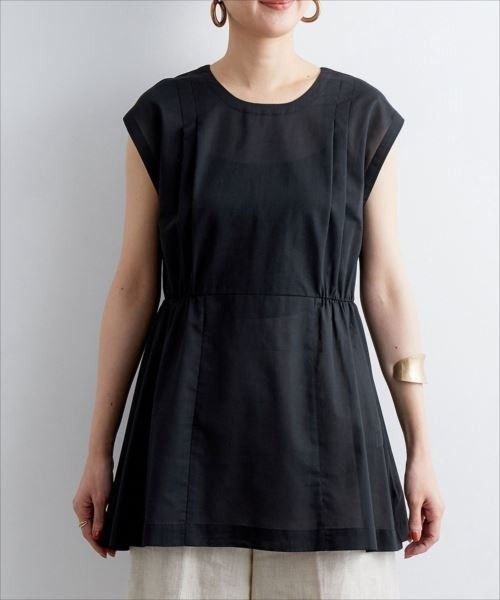 ADAM ET ROPE'（アダムエロペ）の「バック釦ボイルチュニック（シャツ/ブラウス・レディース・ブラック/ワイン/ベージュ系その他2・FREE）」の17枚目の写真