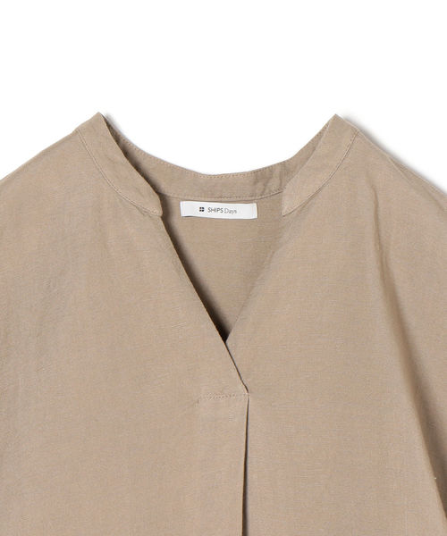 SHIPS Days（シップスデイズ）の「SHIPS Days:リネンスキッパーワンピース（ワンピース・レディース・ブラック/ベージュ/オリーブ・ONE SIZE）」の5枚目の写真