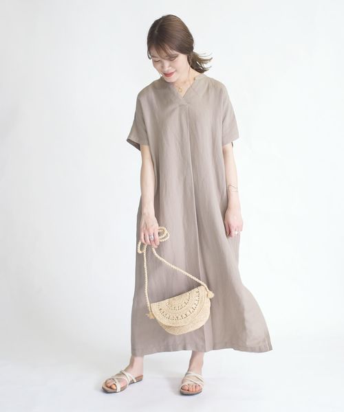 SHIPS Days（シップスデイズ）の「SHIPS Days:リネンスキッパーワンピース（ワンピース・レディース・ブラック/ベージュ/オリーブ・ONE SIZE）」の22枚目の写真