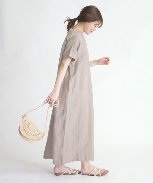 SHIPS Days（シップスデイズ）の「SHIPS Days:リネンスキッパーワンピース（ワンピース・レディース・ブラック/ベージュ/オリーブ・ONE SIZE）」の18枚目の写真