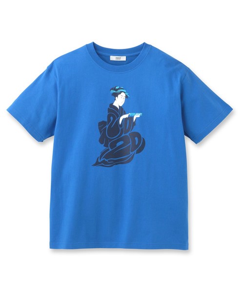 TAKEO KIKUCHI(タケオキクチ)の「2020浮世絵 Tシャツ(Tシャツ/カットソー・メンズ・イエロー/ブルー・02/01/03)」の7枚目の写真