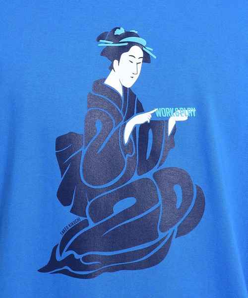 TAKEO KIKUCHI(タケオキクチ)の「2020浮世絵 Tシャツ(Tシャツ/カットソー・メンズ・イエロー/ブルー・02/01/03)」の6枚目の写真
