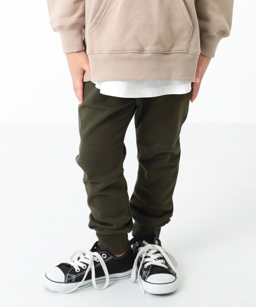 devirock(デビロック)の「スウェット裾リブパンツ(スウェットパンツ・キッズ・ダークブラウン/パープル系その他/ブラック/パープル/ダークオリーブ/ネイビー/ブルー系その他/杢グレー・100cm/140cm/95cm/110cm/150cm/130cm/160cm/90cm/120cm/80cm)」の5枚目の写真