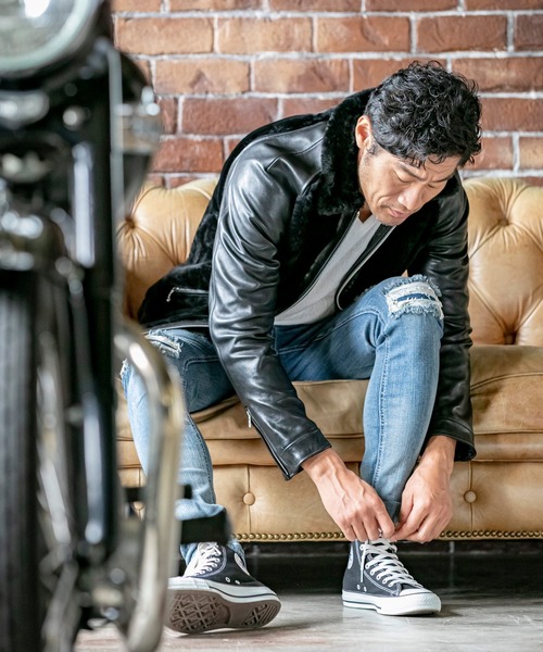 BUFFALO BOBS レザームートンジャケット