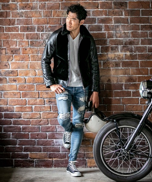 BUFFALO BOBS レザームートンジャケット