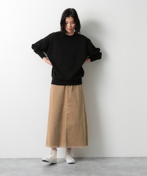 LAKOLE(ラコレ)の「8Wコーデュロイローエッジヘムスカート / LAKOLE(スカート・レディース・ライトグレー/ダークブラウン/ベージュ/ダークブルー・SMALL/MEDIUM/LARGE)」の6枚目の写真