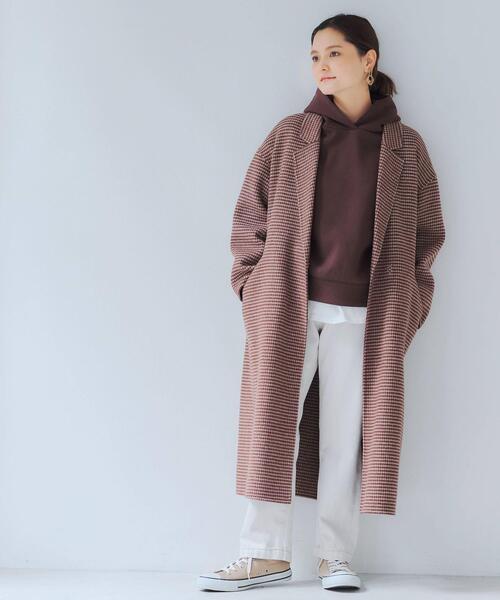 green label relaxing（グリーンレーベルリラクシング）の「[ XS / H148-155cm ] FFC S140’S リバー チェスター コート（チェスターコート・レディース・ブラウン/オフホワイト/ネイビー/その他1/グレー・XS）」の19枚目の写真