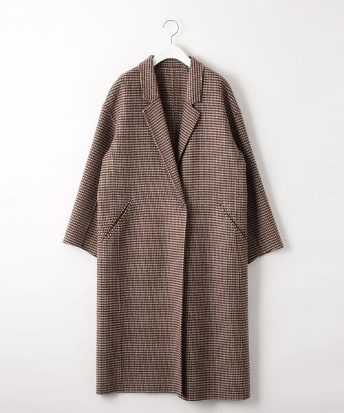 green label relaxing（グリーンレーベルリラクシング）の「[ XS / H148-155cm ] FFC S140’S リバー チェスター コート（チェスターコート・レディース・ブラウン/オフホワイト/ネイビー/その他1/グレー・XS）」の8枚目の写真