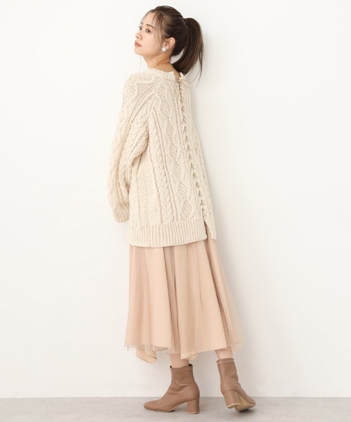 one after another NICE CLAUP(ワンアフターアナザーナイスクラップ)の「サテンチュールスカート(スカート・レディース・ベージュ/グレー/ピンク・FREE)」の15枚目の写真