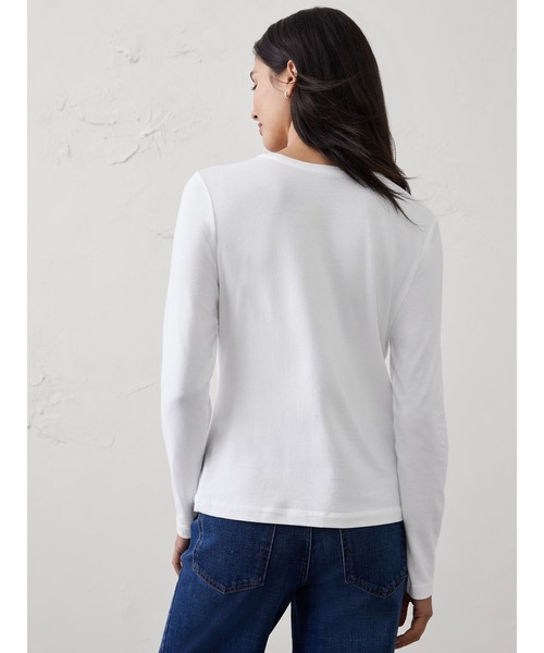 BANANA REPUBLIC FACTORY STORE タイムレスクルーネック長袖Tシャツ（T