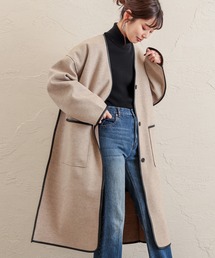 natural couture | キルトライナー付きパイピングコート(その他アウター)