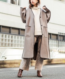 natural couture | キルトライナー付きパイピングコート(その他アウター)