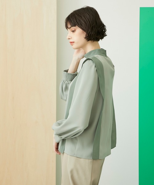 UNITED TOKYO（ユナイテッドトウキョウ）の「タックタイブラウス（シャツ/ブラウス・レディース・ホワイト/ブラック/オレンジ/ブルー/カーキ・0）」の13枚目の写真