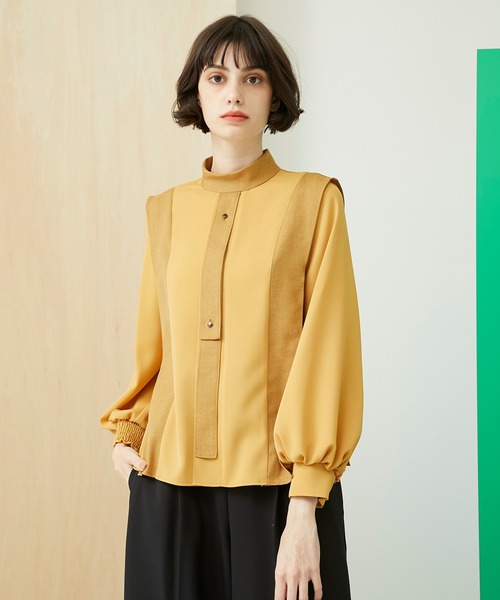 UNITED TOKYO（ユナイテッドトウキョウ）の「タックタイブラウス（シャツ/ブラウス・レディース・ホワイト/ブラック/オレンジ/ブルー/カーキ・0）」の20枚目の写真