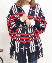 DAY CLOSET | バイカラーストール風フリンジカーディガン(ストール/ショール)