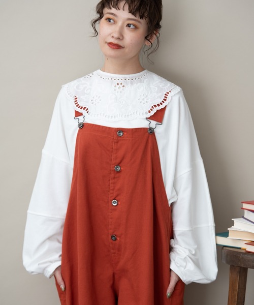 MERLOT（メルロー）の「3DスリーブワイドロンT（Tシャツ/カットソー・レディース・ホワイト/グリーン/チャコールグレー/モカ・FREE）」の19枚目の写真