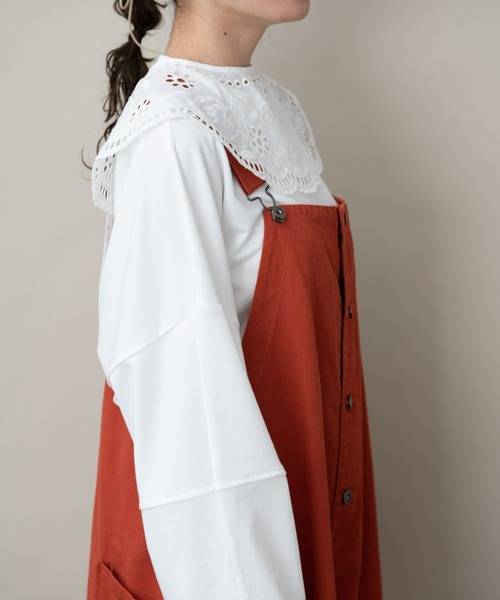 MERLOT（メルロー）の「3DスリーブワイドロンT（Tシャツ/カットソー・レディース・ホワイト/グリーン/チャコールグレー/モカ・FREE）」の21枚目の写真