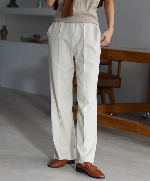 OMNES Another Edition（オムネス アナザーエディション）の「ストレッチポンチ フレアパンツ（その他パンツ・レディース・ブラック/アイボリー/ミント・FREE）」の14枚目の写真