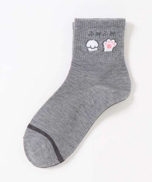 イラストねこ イラストねこ レディース レッグウェア ショートソックス ソックス 靴下 Kakko カッコ のファッション セール