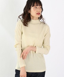 LOWRYS FARM | ギンガムチェックハイネックＬＳ　934030(Tシャツ/カットソー)