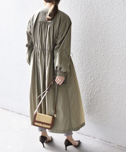 【美品 SHIPS】シップス ウエストドロスト春コート ナイロン 撥水 38 中古・古着通販】SHIPS (シップス) ウエストドロストコート
