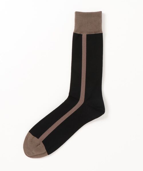 UNITED TOKYO（ユナイテッドトウキョウ）の「バイカラーサイドラインソックス（ソックス/靴下・メンズ・ベージュ/ネイビー/アイボリー/バーガンディー/カーキ/ブラック・FREE）」の3枚目の写真