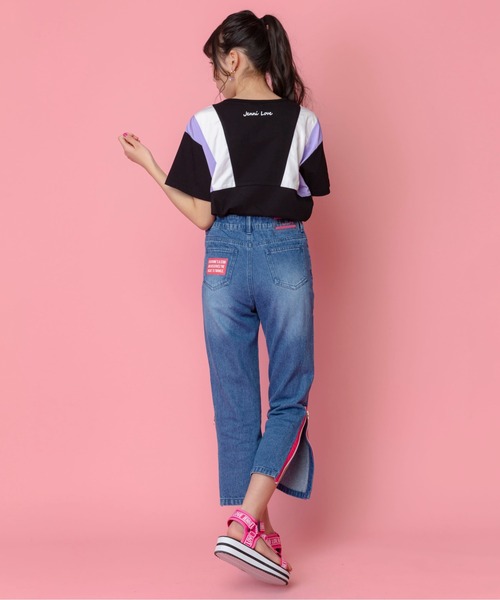 JENNI love（ジェニィラブ）の「サイドZIPデニムロングパンツ（デニム