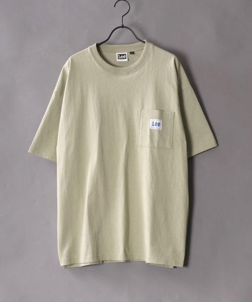 Lee（リー）の「【Lee】別注 コラボ ワークポケット ワイドシルエット ワッペンＴシャツ/無地Ｔ（Tシャツ/カットソー・メンズ・ホワイト/ブラック/ベージュ/オリーブ/ブルー・S/M/L/XL）」の4枚目の写真