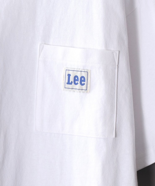 Lee（リー）の「【Lee】別注 コラボ ワークポケット ワイドシルエット ワッペンＴシャツ/無地Ｔ（Tシャツ/カットソー・メンズ・ホワイト/ブラック/ベージュ/オリーブ/ブルー・S/M/L/XL）」の6枚目の写真