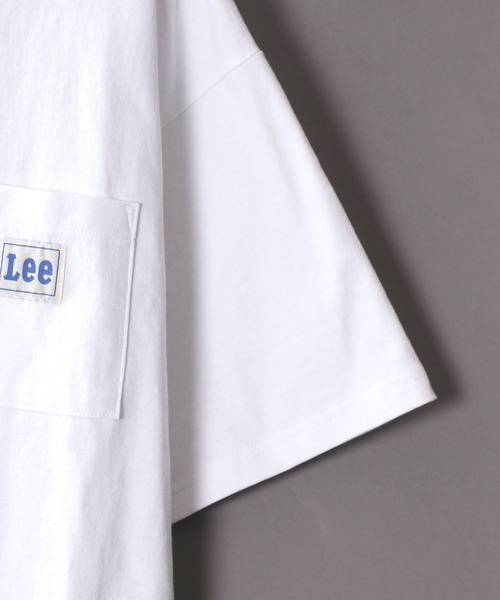 Lee（リー）の「【Lee】別注 コラボ ワークポケット ワイドシルエット ワッペンＴシャツ/無地Ｔ（Tシャツ/カットソー・メンズ・ホワイト/ブラック/ベージュ/オリーブ/ブルー・S/M/L/XL）」の8枚目の写真