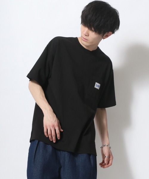 Lee（リー）の「【Lee】別注 コラボ ワークポケット ワイドシルエット ワッペンＴシャツ/無地Ｔ（Tシャツ/カットソー・メンズ・ホワイト/ブラック/ベージュ/オリーブ/ブルー・S/M/L/XL）」の11枚目の写真