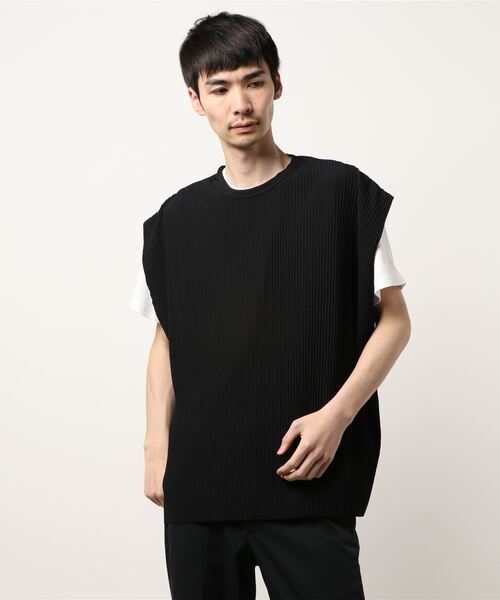 Bling Leads（ブリングリーズ）の「《Bling leads》プリーツ　オーバーベスト（ベスト・メンズ・ブラック/グレイッシュベージュ/グレー/グレイッシュブルー・LARGE/MEDIUM）」の22枚目の写真