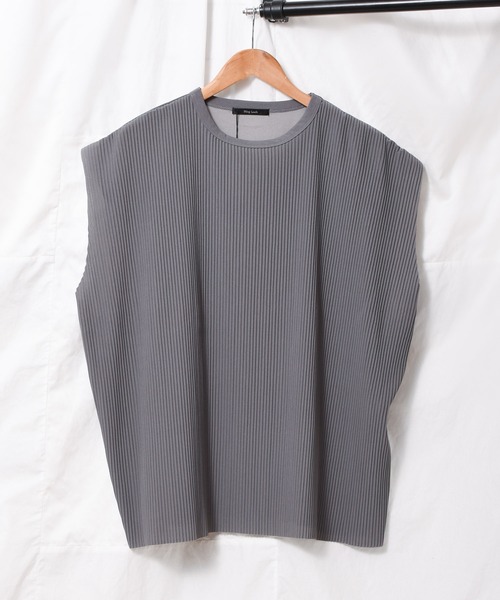 Bling Leads（ブリングリーズ）の「《Bling leads》プリーツ　オーバーベスト（ベスト・メンズ・ブラック/グレイッシュベージュ/グレー/グレイッシュブルー・LARGE/MEDIUM）」の20枚目の写真