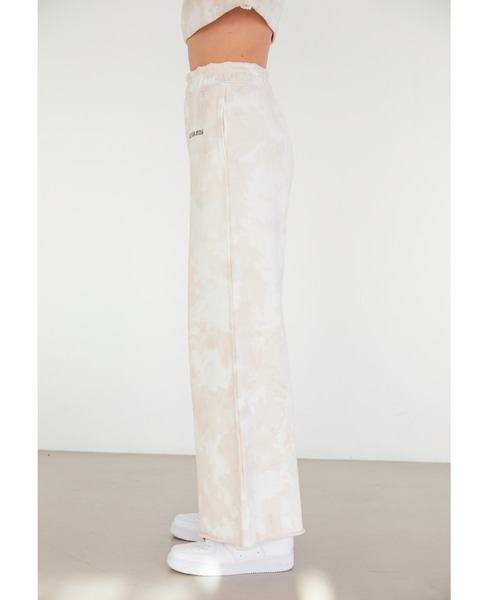 ALEXIA STAM（アリシアスタン）の「Logo Tie Dye Wide Leg Sweat Pants/ロゴタイダイワイドレッグスウェットパンツ（スウェットパンツ・レディース・ベージュ/ブルー・S/M）」の5枚目の写真