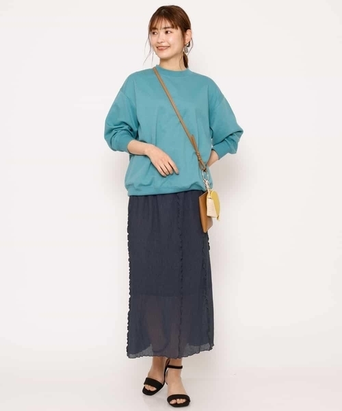 a.v.v（アーヴェヴェ）の「プリーツメロウナロースカート（スカート・レディース・チャコールグレー/ベージュ・38/34/36/42/40）」の3枚目の写真