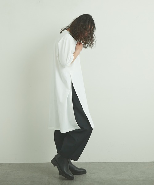 Lui's（ルイス）の「110cmスリットロングTシャツ（Tシャツ/カットソー・メンズ・ホワイト/ブラック/グリーン・FREE）」の16枚目の写真